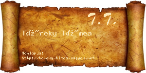 Töreky Tímea névjegykártya