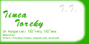 timea toreky business card